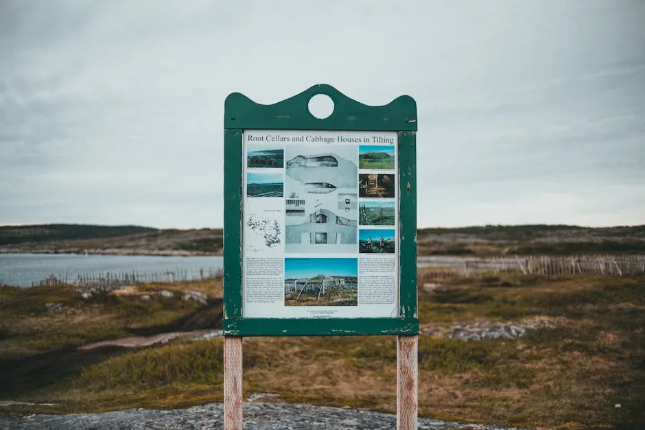 Information Board in Tilting, Newfoundland, Canada