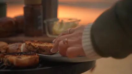 Horizontal video: A person preparing cinnamon toasts 9717054. Duration: 18 seconds. Resolution: 3840x2160