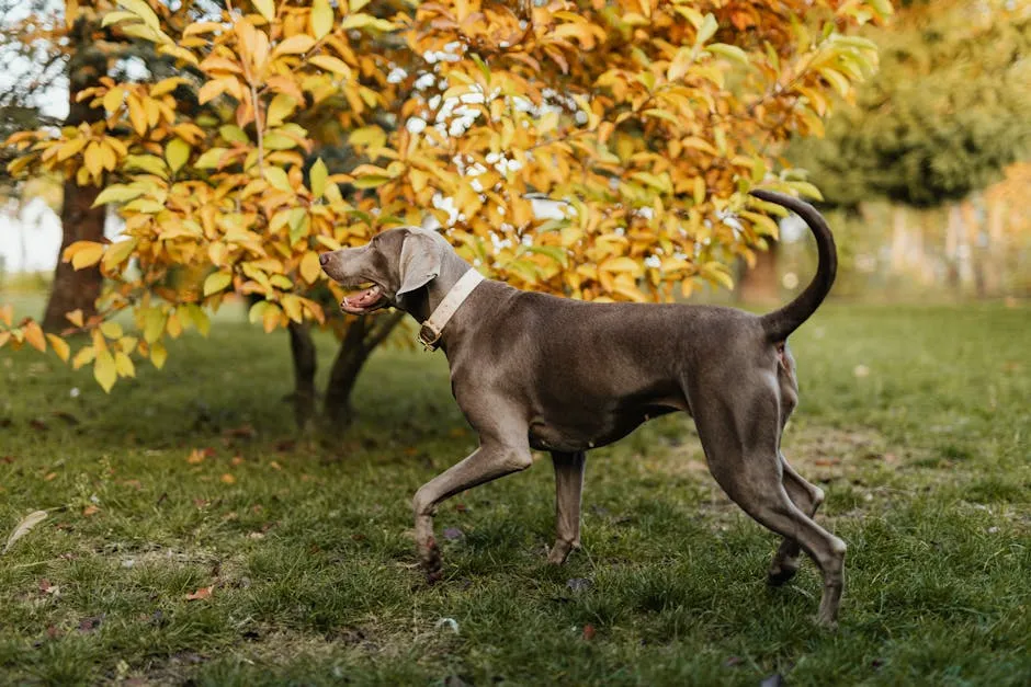 A Dog on the Grass