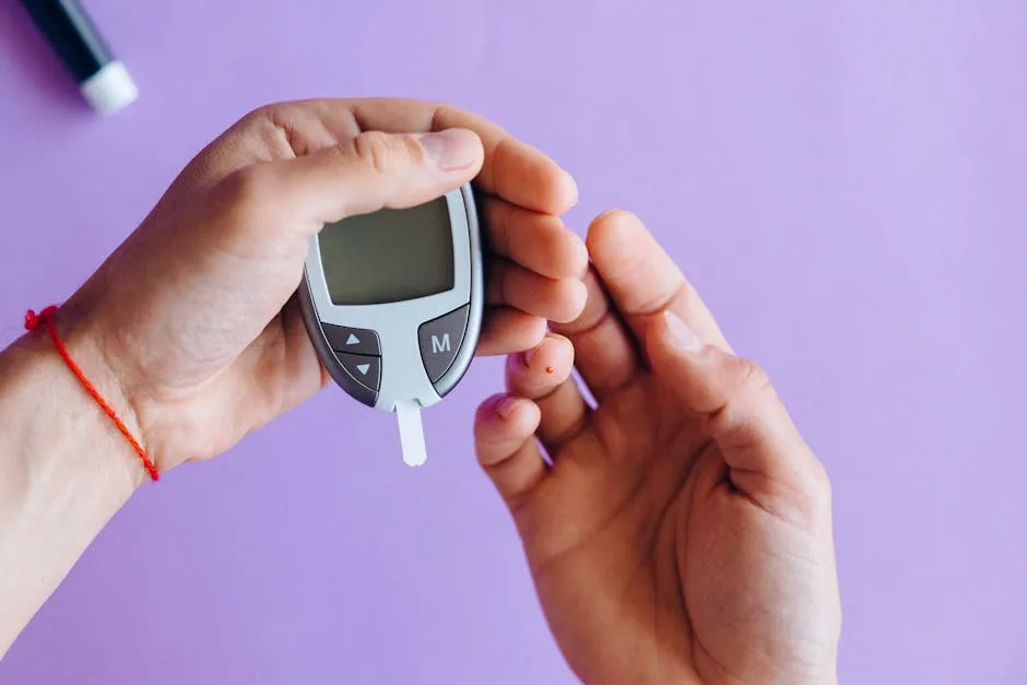 Person Holding a Glucose Meter 