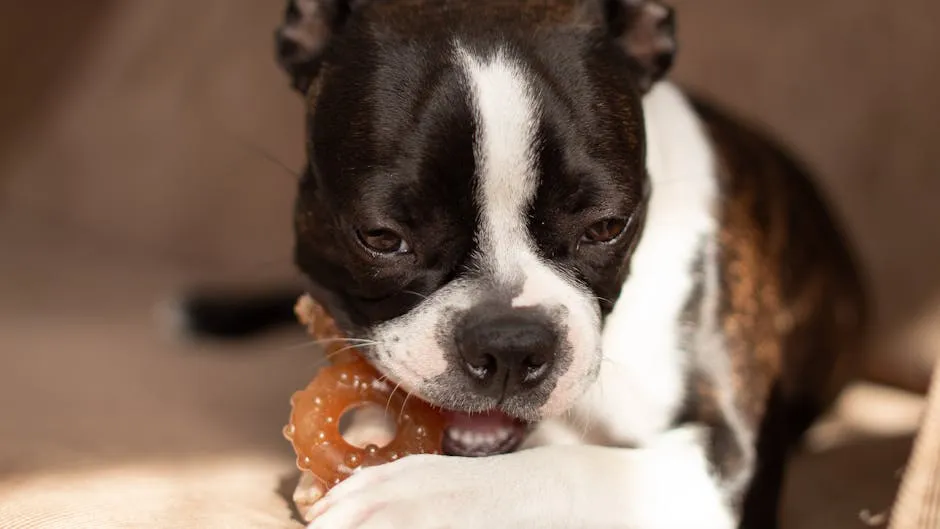 A Dog Playing with a Toy