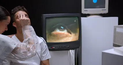 Horizontal video: A man getting an eye examination 8875676. Duration: 29 seconds. Resolution: 4096x2160