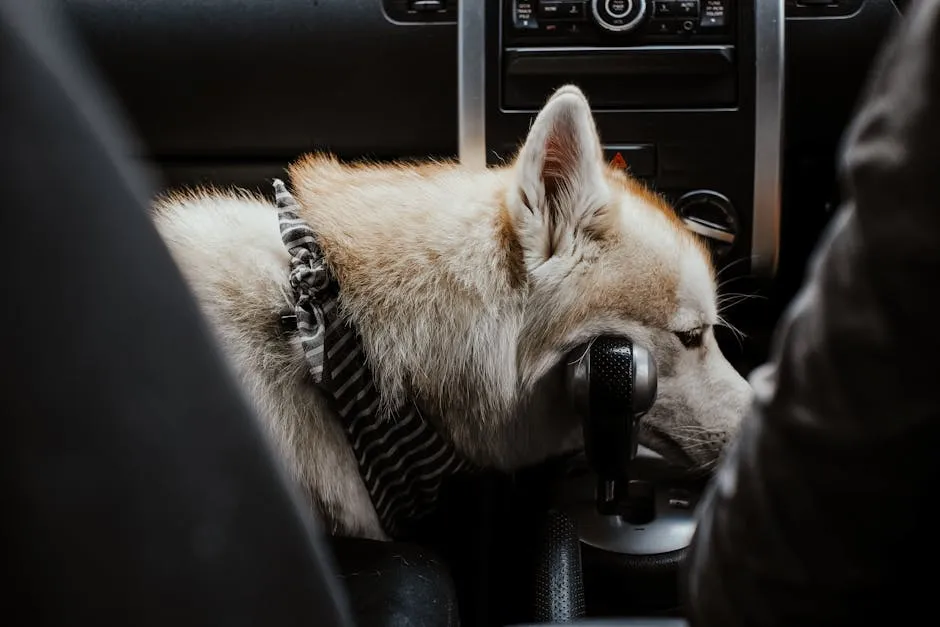 Photo of Dog Inside a Car