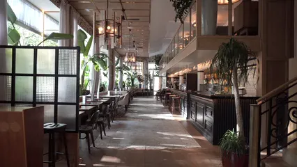 Horizontal video: Inside an empty cafe 5498709. Duration: 43 seconds. Resolution: 3840x2160