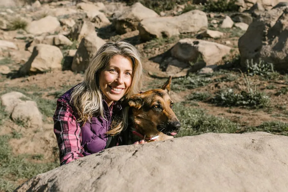 Photo of a Woman with her Dog