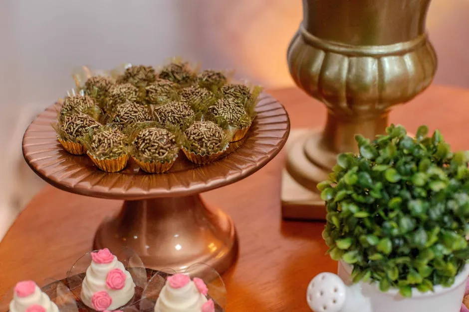 Small, Sweet Cakes on Plate on Table