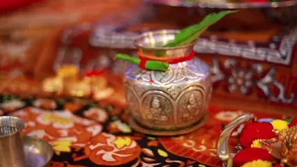 Horizontal video: A bronze jar on the table 4620303. Duration: 13 seconds. Resolution: 1920x1080