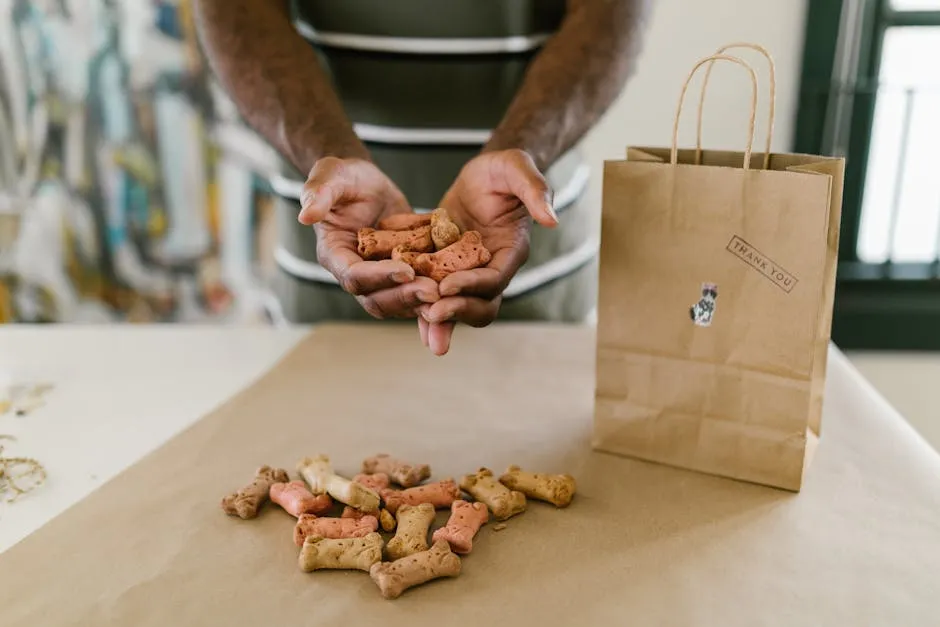 A Person Holding Dog Food