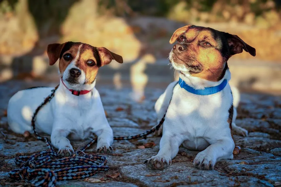 Charming Jack Russell Terriers on Stone Path