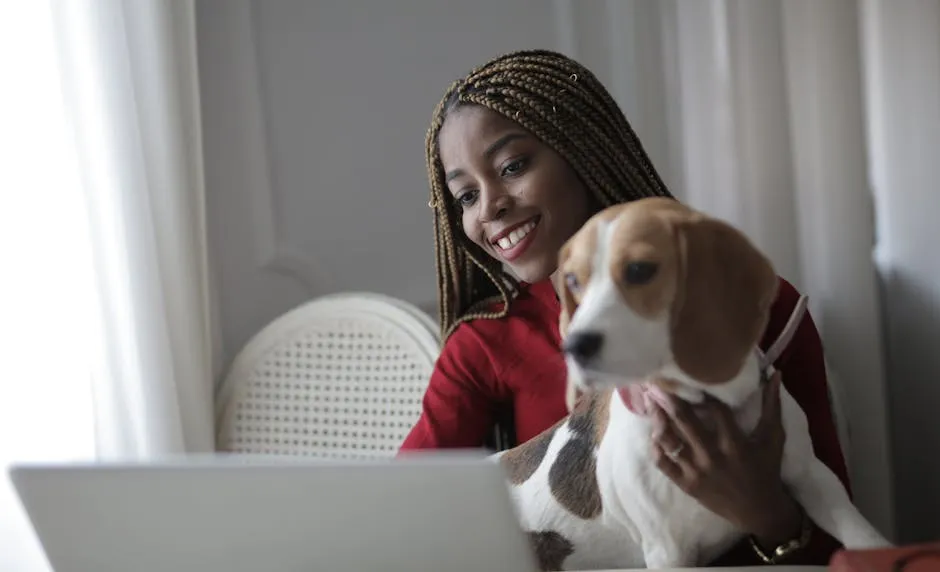Photo of Woman Holding Her Dog