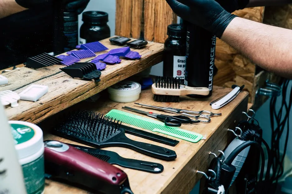 Barber's Tool on Table