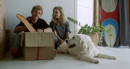 Horizontal video: A couple unboxing 5499722. Duration: 35 seconds. Resolution: 4096x2160