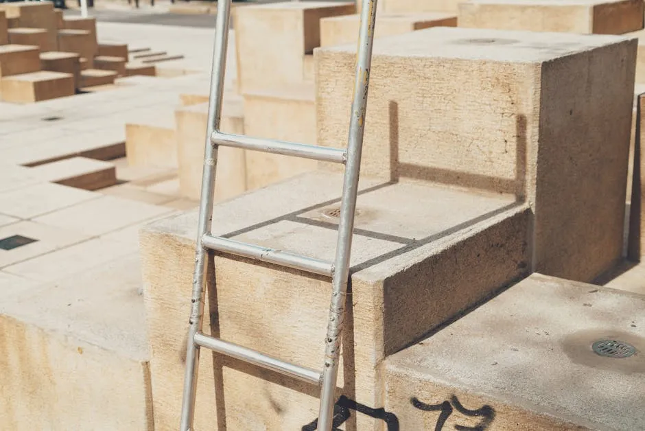 Ladder over Stone Blocks