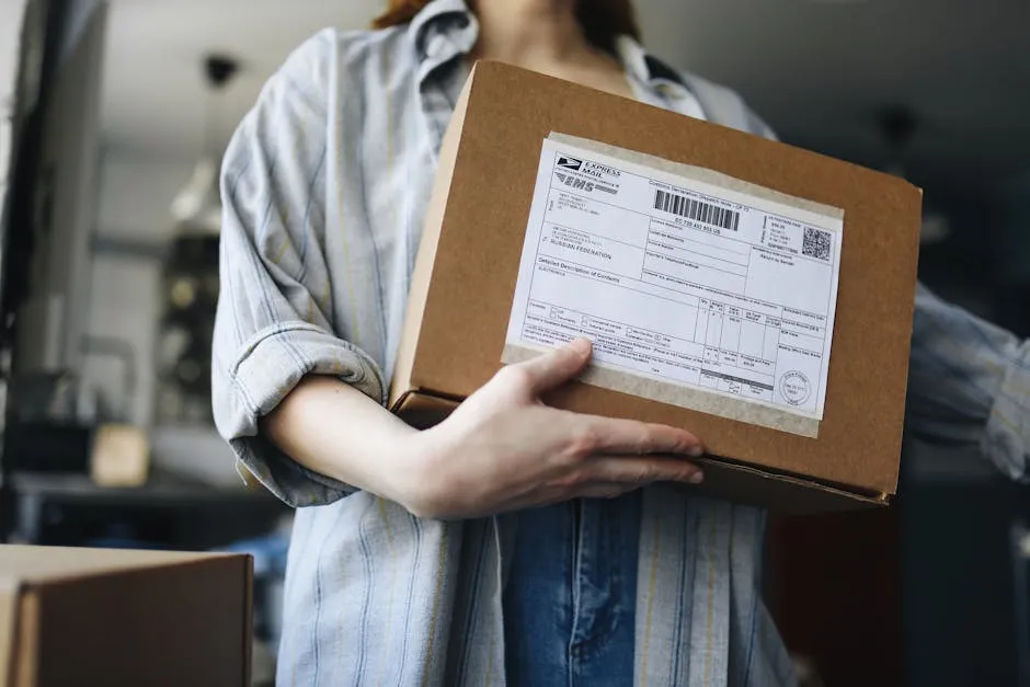 A Person Holding a Delivery Box