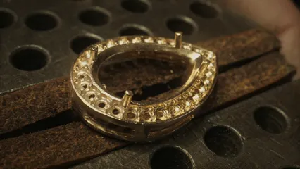 Horizontal video: Person making a hole on a jewelry 6262756. Duration: 13 seconds. Resolution: 3840x2160
