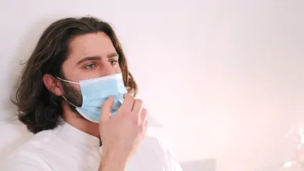Horizontal video: Nurse collecting saliva of patient 6290582. Duration: 10 seconds. Resolution: 3840x2160