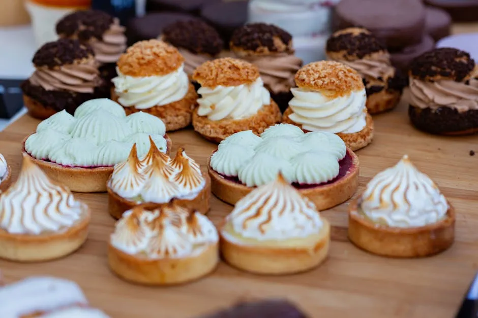 Delicious Cream Puffs and Tart Cakes