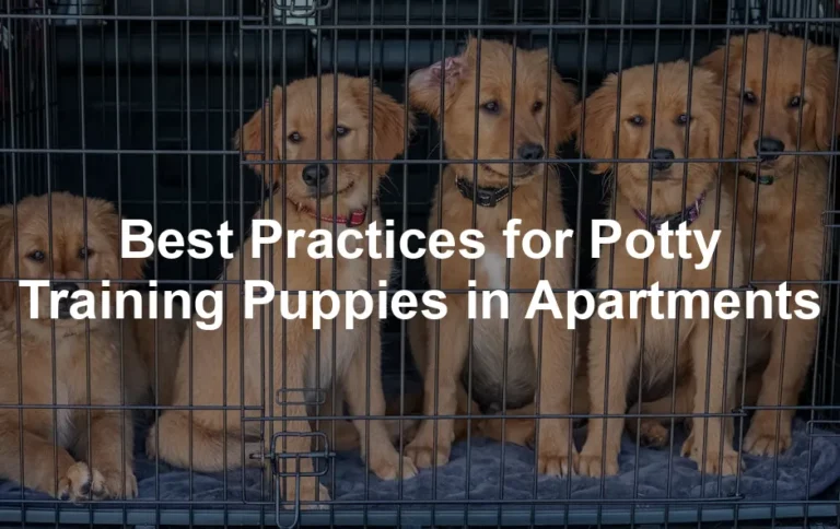 Featured image for Best Practices for Potty Training Puppies in Apartments