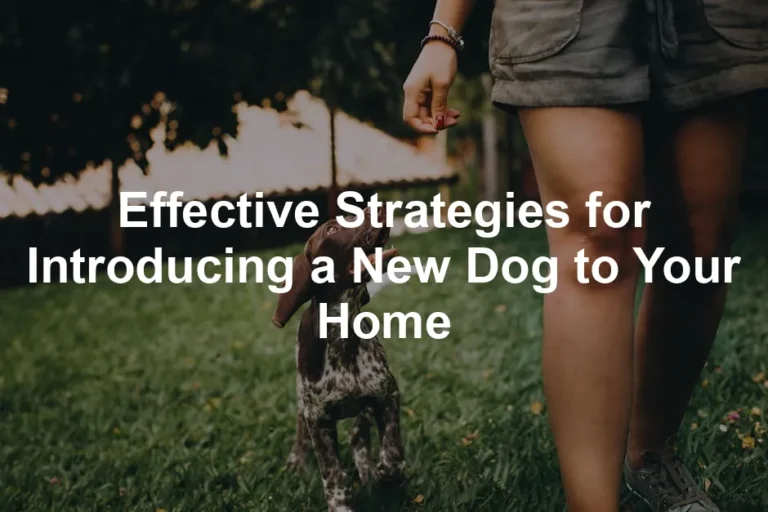 Featured image for Effective Strategies for Introducing a New Dog to Your Home