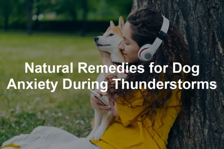 Featured image for Natural Remedies for Dog Anxiety During Thunderstorms