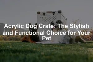 Featured image for Acrylic Dog Crate: The Stylish and Functional Choice for Your Pet