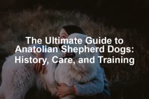 Featured image for The Ultimate Guide to Anatolian Shepherd Dogs: History, Care, and Training