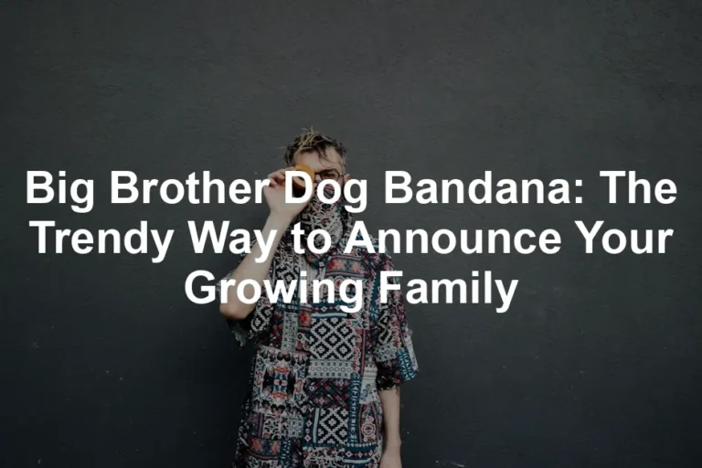 Featured image for Big Brother Dog Bandana: The Trendy Way to Announce Your Growing Family