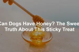 Featured image for Can Dogs Have Honey? The Sweet Truth About This Sticky Treat