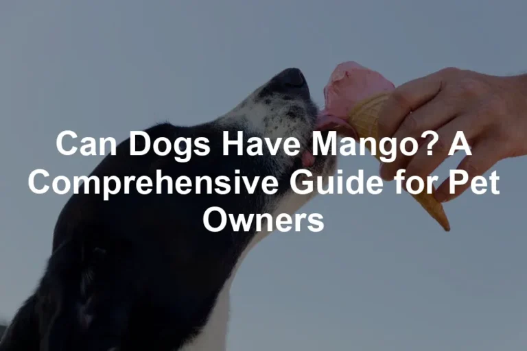 Featured image for Can Dogs Have Mango? A Comprehensive Guide for Pet Owners