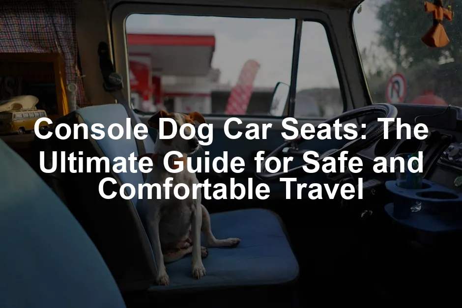 Featured image for Console Dog Car Seats: The Ultimate Guide for Safe and Comfortable Travel