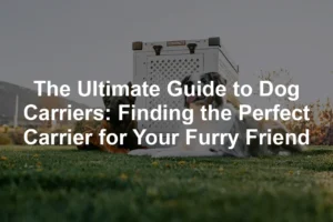 Featured image for The Ultimate Guide to Dog Carriers: Finding the Perfect Carrier for Your Furry Friend