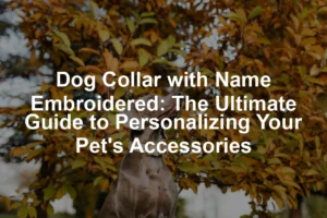 Featured image for Dog Collar with Name Embroidered: The Ultimate Guide to Personalizing Your Pet's Accessories