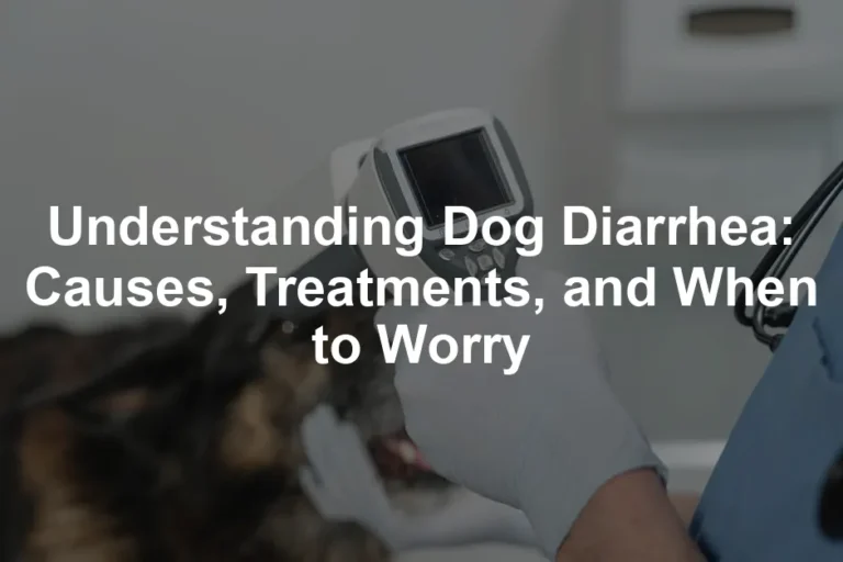 Featured image for Understanding Dog Diarrhea: Causes, Treatments, and When to Worry