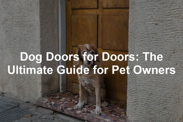 Featured image for Dog Doors for Doors: The Ultimate Guide for Pet Owners