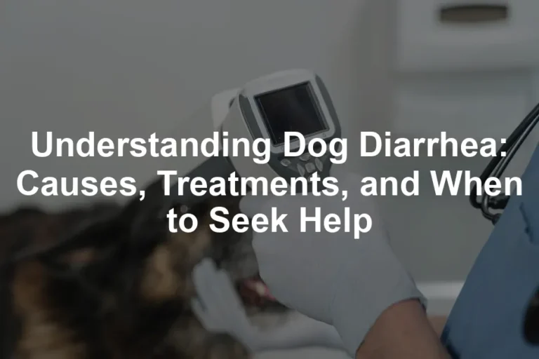 Featured image for Understanding Dog Diarrhea: Causes, Treatments, and When to Seek Help