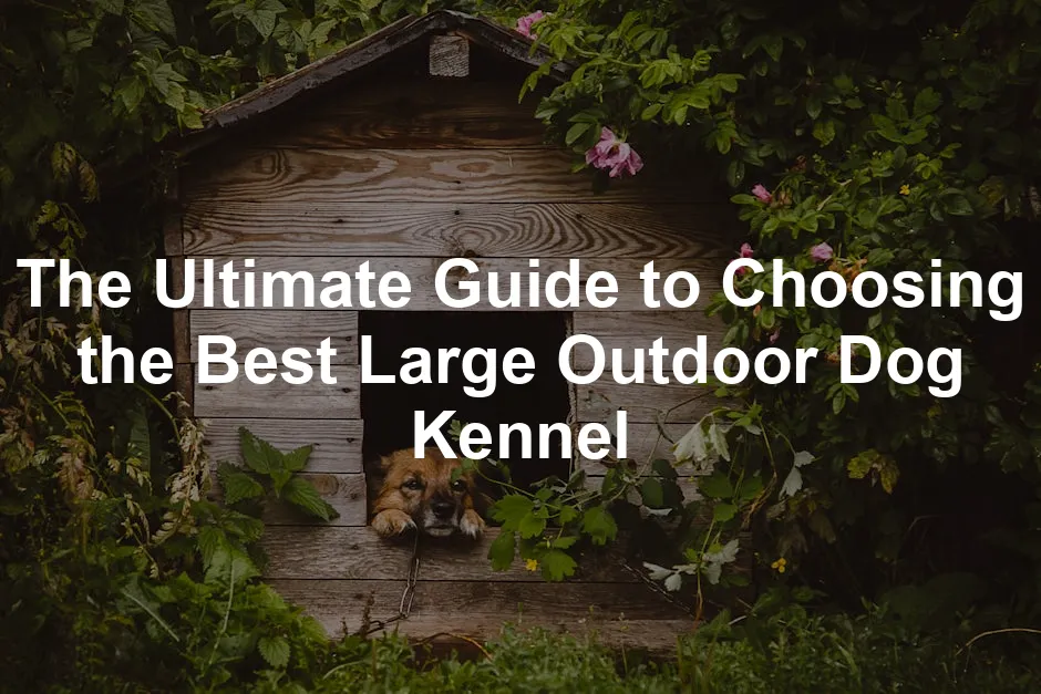 Featured image for The Ultimate Guide to Choosing the Best Large Outdoor Dog Kennel