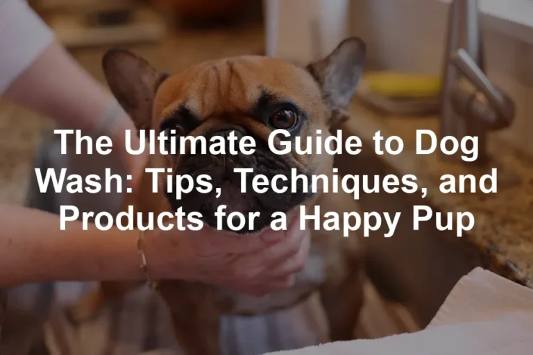 Featured image for The Ultimate Guide to Dog Wash: Tips, Techniques, and Products for a Happy Pup