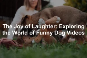 Featured image for The Joy of Laughter: Exploring the World of Funny Dog Videos