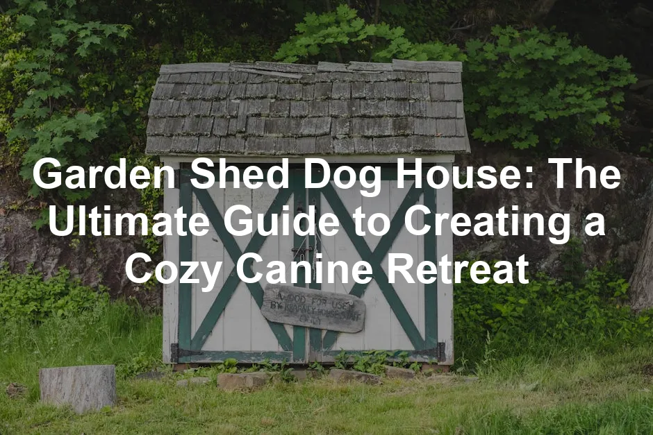 Featured image for Garden Shed Dog House: The Ultimate Guide to Creating a Cozy Canine Retreat