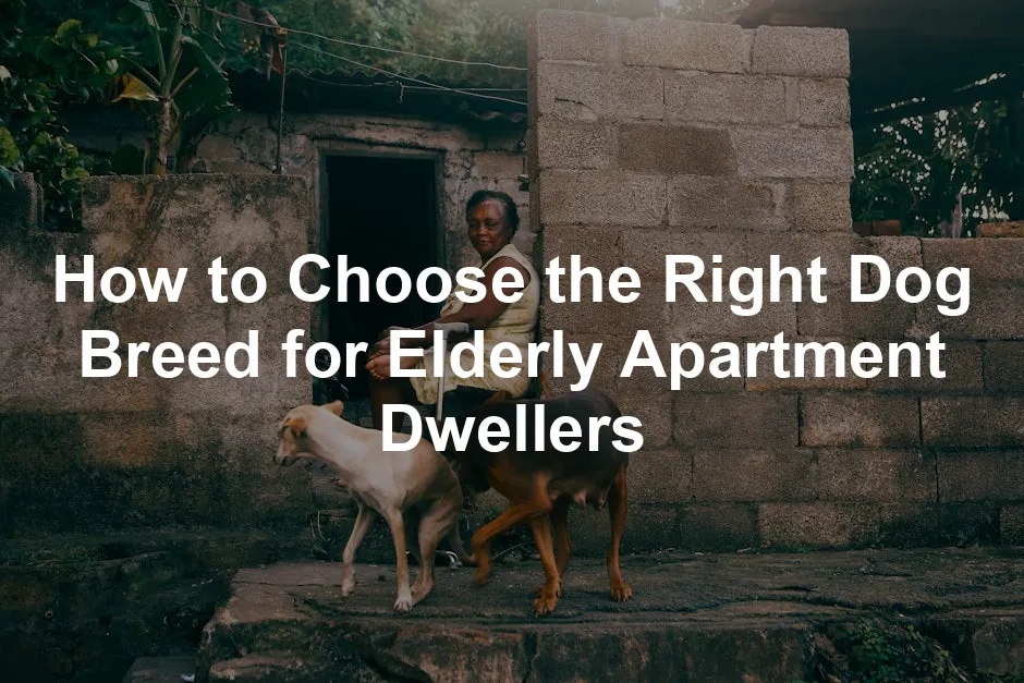Featured image for How to Choose the Right Dog Breed for Elderly Apartment Dwellers
