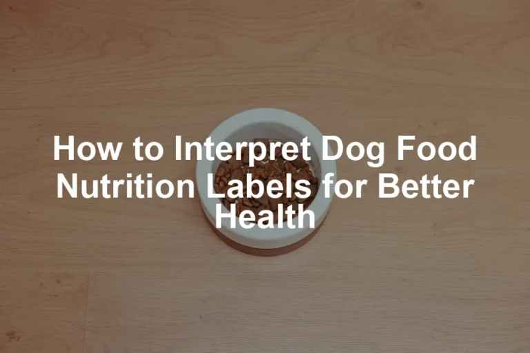 Featured image for How to Interpret Dog Food Nutrition Labels for Better Health