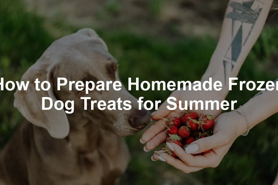 Featured image for How to Prepare Homemade Frozen Dog Treats for Summer