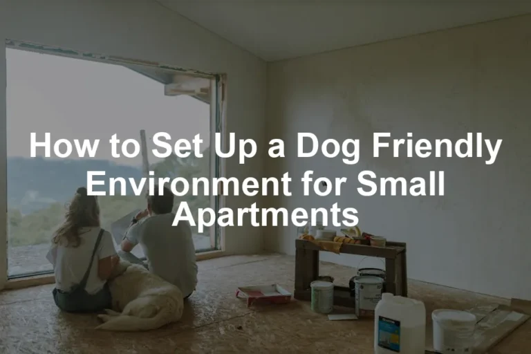 Featured image for How to Set Up a Dog Friendly Environment for Small Apartments