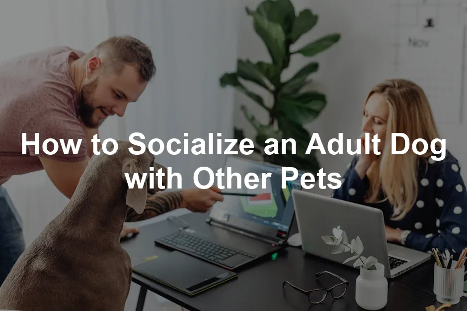 Featured image for How to Socialize an Adult Dog with Other Pets