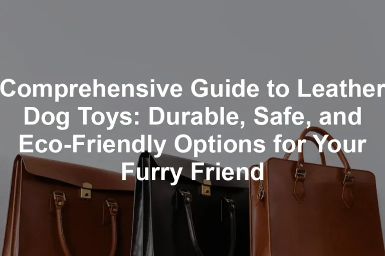 Featured image for Comprehensive Guide to Leather Dog Toys: Durable, Safe, and Eco-Friendly Options for Your Furry Friend