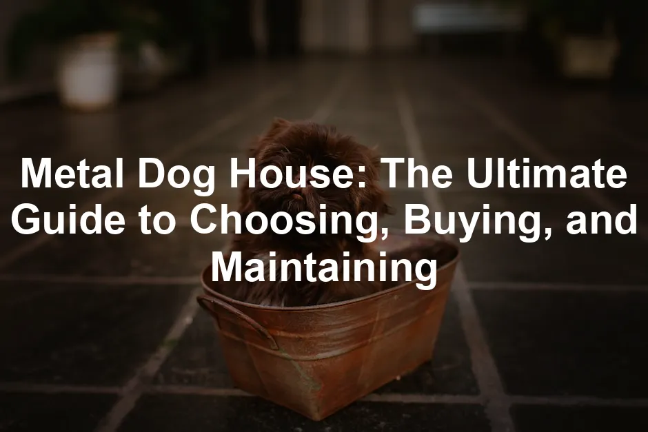 Featured image for Metal Dog House: The Ultimate Guide to Choosing, Buying, and Maintaining