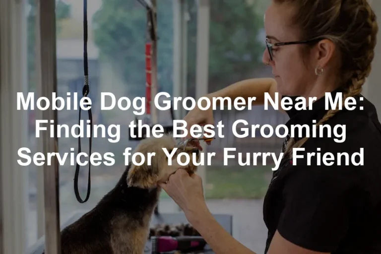 Featured image for Mobile Dog Groomer Near Me: Finding the Best Grooming Services for Your Furry Friend