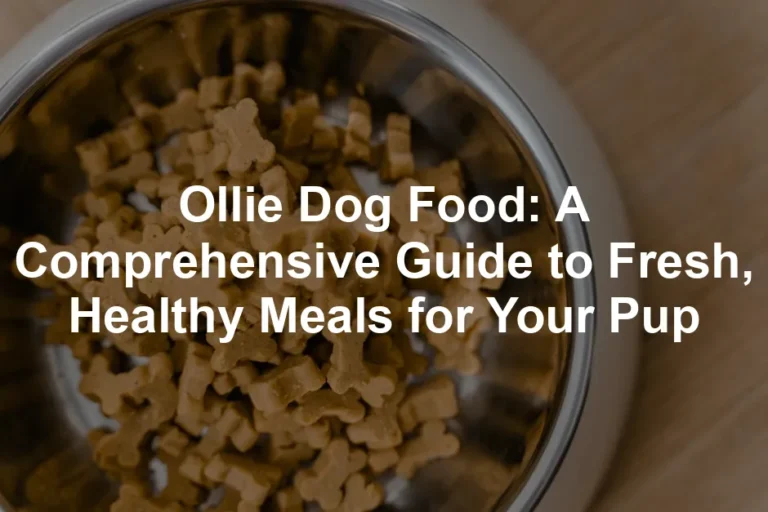 Featured image for Ollie Dog Food: A Comprehensive Guide to Fresh, Healthy Meals for Your Pup