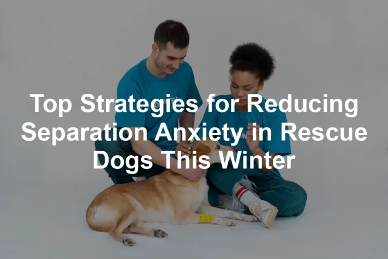 Featured image for Top Strategies for Reducing Separation Anxiety in Rescue Dogs This Winter