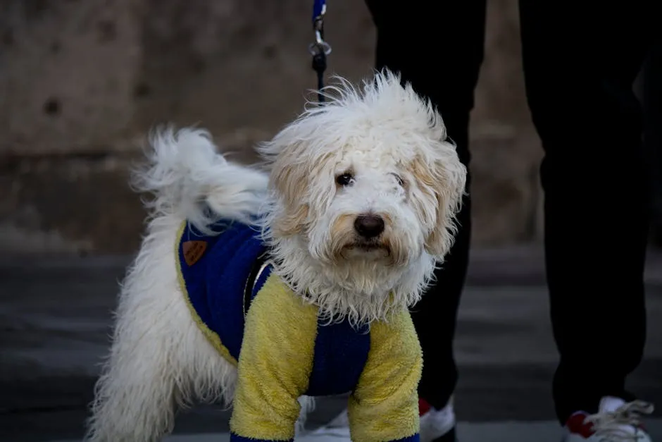 A Dog on a Leash